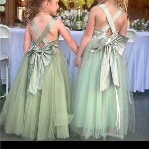 Flower girl Dress - Sage Green